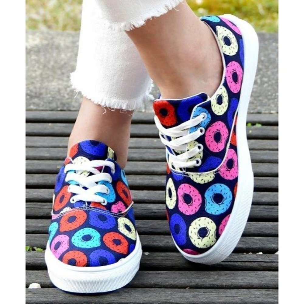 Fun Shoes Blue & Pink Donut Sneaker